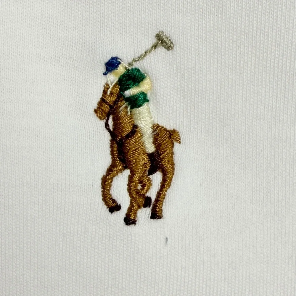 Polo Ralph Lauren Polo Men Large White Classic Fit Cotton Short Sleeve Pony Prep